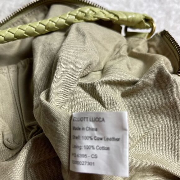 Elliott Lucca Leather mint green shoulder bag with antique tone hardwares - Picture 14 of 15